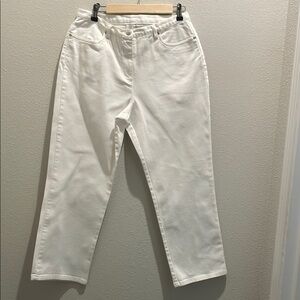Crisp White Straight Leg Denim Jeans